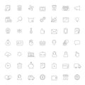 Outline business icons vector big set. Simple design.