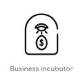 outline business incubator vector icon. isolated black simple line element illustration from general-1 concept. editable vector