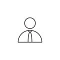 Outline Businessman Icon in Trendy Style. User Profile Avatar Vector Illustration