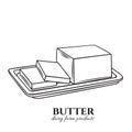 Outline butter icon