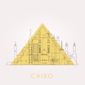 Outline Cairo skyline.