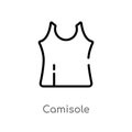 outline camisole vector icon. isolated black simple line element illustration from clothes concept. editable vector stroke