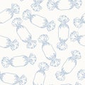 Outline candies seamless pattern