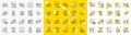 Outline Chart, Presentation and Medal line icons. For web app. Vector