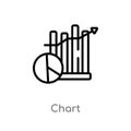 outline chart vector icon. isolated black simple line element illustration from smart house concept. editable vector stroke chart