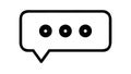 Outline Chat Bubble with Ellipses for Message Pending, vector design Generative AI Royalty Free Stock Photo