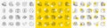 Outline Checkbox, Floor plan and Tick line icons. For web app. Vector