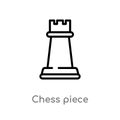 outline chess piece vector icon. isolated black simple line element illustration from entertainment and arcade concept. editable Royalty Free Stock Photo