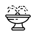 city fountain line vector doodle simple icon