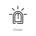 outline clicker vector icon. isolated black simple line element illustration from cursor concept. editable vector stroke clicker