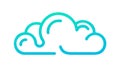 Outline Cloud Icon with Gradient Fill Vector, vector design Generative AI Royalty Free Stock Photo
