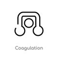 outline coagulation vector icon. isolated black simple line element illustration from zodiac concept. editable vector stroke