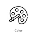 outline color vector icon. isolated black simple line element illustration from social concept. editable vector stroke color icon Royalty Free Stock Photo