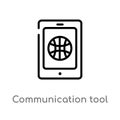 outline communication tool vector icon. isolated black simple line element illustration from web concept. editable vector stroke