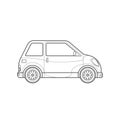 Outline compact city car body style illustration icon