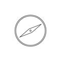 Outline compass icon. Outline navigation. Simple logo