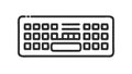 Outline computer keyboard icon, input device graphic , vector design Generative AI Royalty Free Stock Photo