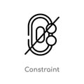 outline constraint vector icon. isolated black simple line element illustration from geometric figure concept. editable vector Royalty Free Stock Photo