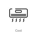 outline cool vector icon. isolated black simple line element illustration from smart house concept. editable vector stroke cool