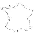 Outline country state France border outline state France