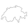 Outline country state Switzerland border outline state Switzerland