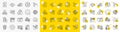 Outline Cursor, Fraud and Seo internet line icons. For web app. Vector