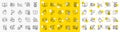 Outline Cursor, Internet and Outsource work line icons. For web app. Vector
