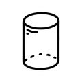 cylinder line vector doodle simple icon design