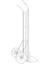 Outline delivery trolley or hand truck