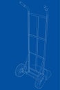 Outline delivery trolley or hand truck