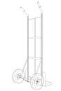 Outline delivery trolley or hand truck