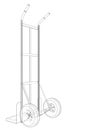 Outline delivery trolley or hand truck