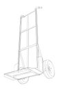 Outline delivery trolley or hand truck