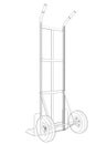 Outline delivery trolley or hand truck