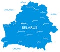 Vector map of Belarus Royalty Free Stock Photo