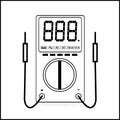 Outline digital Multimeter icon