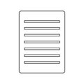 Outline document icon of symbol. Simple style vector