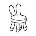 Outline doodle baby high chair