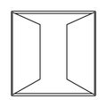 Outline door of the house icon on white background Royalty Free Stock Photo