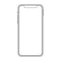 Outline drawing modern smartphone. Royalty Free Stock Photo