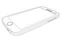 Outline drawing smartphone