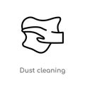 outline dust cleaning vector icon. isolated black simple line element illustration from hygiene concept. editable vector stroke Royalty Free Stock Photo