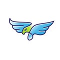 Outline eagle color logo vector Royalty Free Stock Photo