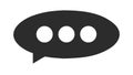 Outline Ellipsis Speech Bubble for Conversation Context, vector design Generative AI Royalty Free Stock Photo