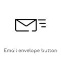 outline email envelope button vector icon. isolated black simple line element illustration from user interface concept. editable Royalty Free Stock Photo