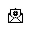 Outline email icon. Line mail symbol for website design Royalty Free Stock Photo