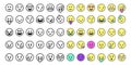 Outline emoji icon in filled, thin line, outline and stroke style. Vector illustration of two colored and black