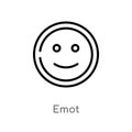 outline emot vector icon. isolated black simple line element illustration from user interface concept. editable vector stroke emot