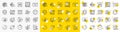 Outline Employees wealth, Aluminium mineral and Cogwheel line icons. For web app. Vector