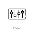 outline fader vector icon. isolated black simple line element illustration from furniture and household concept. editable vector